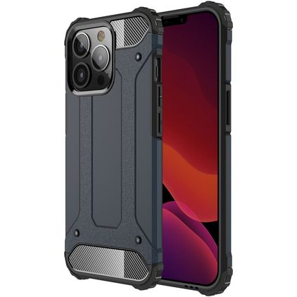 Mobigear Outdoor Coque iPhone 13 Pro Max Coque arrière Rigide Anti-Chocs - Bleu Marin