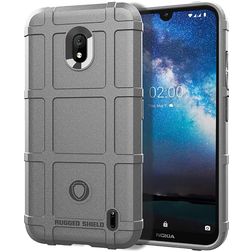 Mobigear Rugged Shield Coque Nokia 2.2 Coque arrière en TPU Souple Anti-Chocs - Gris