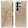 Mobigear Flowers Housse Samsung Galaxy S26 Ultra Etui Porte-Monnaie - Or