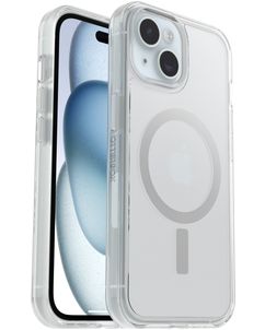 Otterbox Symmetry+ Coque Transparente iPhone 14 MagSafe Coque arrière Rigide Anti-Chocs - Transparent