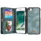 Caseme 008 Housse iPhone SE (2020) Etui avec Coque Détachable Porte-Monnaie - Bleu