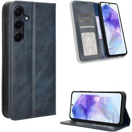 Mobigear Sensation Housse Samsung Galaxy A35 Etui Porte-Monnaie - Bleu
