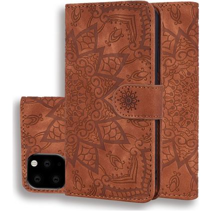 Mobigear Mandala Housse iPhone 11 Etui Porte-Monnaie - Marron