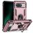 Mobigear Armor Ring Coque Google Pixel 8a Coque arrière Rigide Anti-Chocs avec Anneau-Support - Rose doré