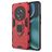 Mobigear Armor Ring HONOR Magic 4 Pro Plastique rigide Coque arrière Antichoc avec bague de maintien - Rouge