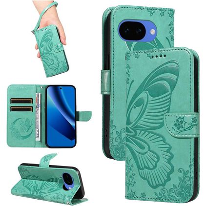 Mobigear Butterfly Housse Google Pixel 10a Etui Porte-Monnaie - Vert