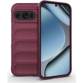 Mobigear Bumpy Coque Google Pixel 10 Pro Coque arrière en TPU Souple - Wine Red
