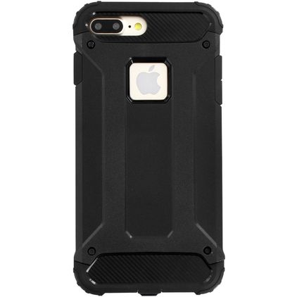 Mobiparts Rugged Shield Coque iPhone 8 Plus Coque arrière Rigide Anti-Chocs - Noir