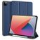 Dux Ducis Domo Coque iPad Pro 12.9 Pouces (2022) Etui + Porte-crayon - Bleu