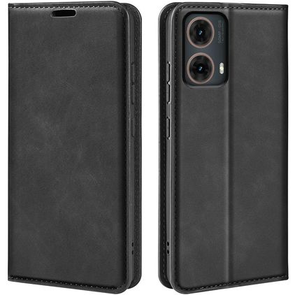 Mobigear Retro Slim Motorola Moto G85 Étui Portefeuille - Noir