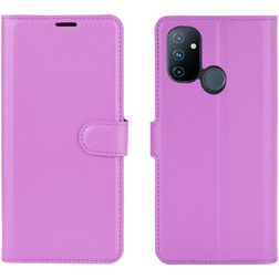 Mobigear Classic Housse OnePlus Nord N100 Etui Porte-Monnaie - Violet