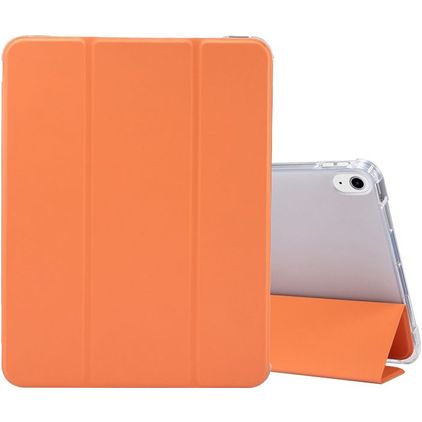Mobigear Tri-Fold Gel iPad Air 5 (2022) TPU / Similicuir Étui + Porte-stylet - Orange
