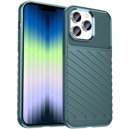 Mobigear Groove Coque iPhone 14 Pro Coque arrière en TPU Souple - Vert