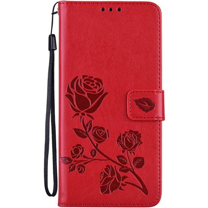 Mobigear Roses Housse HONOR 50 Lite Etui Porte-Monnaie - Rouge