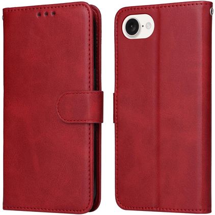 Mobigear Wallet Housse iPhone 16e Etui Porte-Monnaie - Rouge