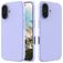 Mobigear Rubber Touch Coque iPhone 16 Coque arrière en Silicone - Violet