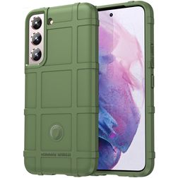 Mobigear Rugged Shield Coque Samsung Galaxy S22 Coque arrière en TPU Souple Anti-Chocs - Vert