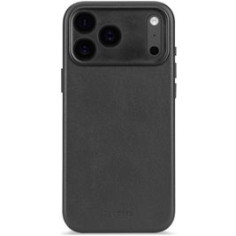 Decoded Coque iPhone 17 Pro Coque arrière en Cuir Véritable Anti-Chocs - Noir