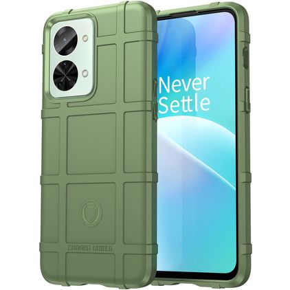 Mobigear Rugged Shield OnePlus Nord 2T 5G TPU souple Coque arrière Antichoc - Vert