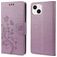 Mobigear Flowers Housse iPhone 14 Plus Etui Porte-Monnaie - Violet