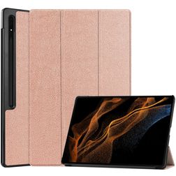 Mobigear Tri-Fold Coque Samsung Galaxy Tab S8 Ultra Etui - Rose doré