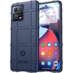 Mobigear Rugged Shield Motorola Edge 30 Fusion TPU souple Coque arrière Antichoc - Bleu