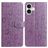 Mobigear Flowers Housse iPhone 17 Etui Porte-Monnaie - Violet