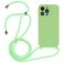 Mobigear Lanyard iPhone 14 Pro Silicone Coque avec cordon - Vert