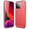 Mobigear Brushed Slim Coque iPhone 13 Pro Max Coque arrière en TPU Souple - Rouge