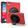 Mobigear SureGrip XGuard Coque iPad Air 11 Pouces (2024) Coque arrière en Plastique rigide,Silicone + Porte-crayon + Bandoulière + Support Amovible - Rouge