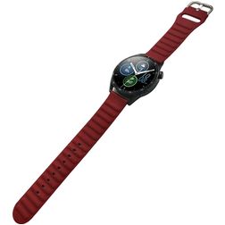 Mobigear Bumpy Bracelet Silicone Smartwatch Fermeture boucle ardillon - Connexion universelle de 22 mm - Bordeaux
