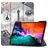Mobigear Tri-Fold Gel Coque iPad Pro 12.9 Pouces (2022) Etui en TPU,Similicuir + Porte-crayon - tour Eiffel