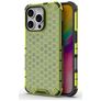 Mobigear Honeycomb Coque iPhone 16 Pro Coque arrière Rigide Anti-Chocs - Vert