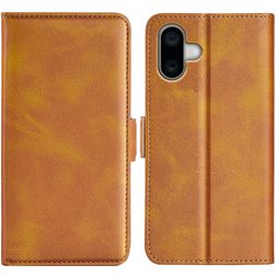 Mobigear Slim Magnet Housse iPhone 16 Plus Etui Porte-Monnaie - Cognac