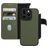 Mobiparts Housse iPhone 14 Pro MagSafe Etui avec Coque Détachable en Cuir Véritable Porte-Monnaie - Vert