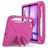 Mobigear AeroArmor Coque iPad Air 13 Pouces (2024) Coque de tablette pour enfants avec Poignée Enfants en EVA + Porte-crayon - Rouge