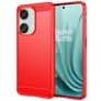 Mobigear Brushed Coque OnePlus Nord 3 Coque arrière en TPU Souple - Rouge