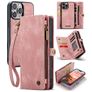 Caseme 008 Housse iPhone 16 Pro Max Etui avec Coque Détachable Porte-Monnaie - Rose