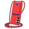 Mobigear Lanyard Card Samsung Galaxy S26 Plus Coque avec cordon en Silicone et Porte-Cartes - Rouge