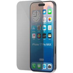 Mobiparts iPhone 17 Pro Max Verre trempé Protection d'écran Anti-espion - Compatible coque - Noir