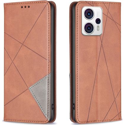 Mobigear Rhombus Slim Housse Motorola Moto G13 Etui - Marron