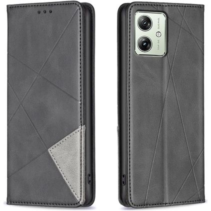 Mobigear Rhombus Slim Housse Motorola Moto G54 Etui - Noir