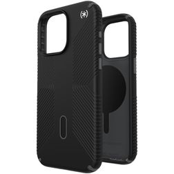 Speck Presidio2 Grip Coque iPhone 15 Pro Max MagSafe Coque arrière Rigide Anti-Chocs - Noir