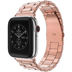Mobigear Antwerp Bracelet Acier Apple Watch Fermeture boucle déployante - 49/46/45/44 mm - Rose doré