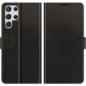 Mobigear Wallet Housse Samsung Galaxy S22 Ultra Etui Porte-Monnaie - Noir