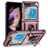 Mobigear Armor Ring Coque Samsung Galaxy Z Flip 5 Coque arrière Rigide Anti-Chocs avec Anneau-Support - Rose doré