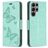 Mobigear Butterfly Samsung Galaxy S23 Ultra Étui Portefeuille - Vert