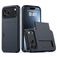 Mobigear Card iPhone 18 Pro Max Plastique rigide Coque arrière Antichoc avec porte-cartes - Bleu