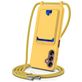 Mobigear Lanyard Card Samsung Galaxy A16 Coque avec cordon en Silicone et Porte-Cartes - Jaune