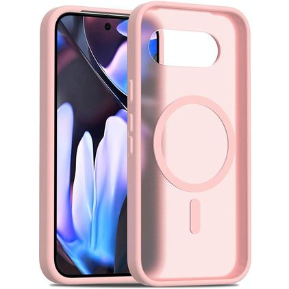 Mobigear Shockproof Coque Google Pixel 9a MagSafe Coque arrière Rigide - Rose